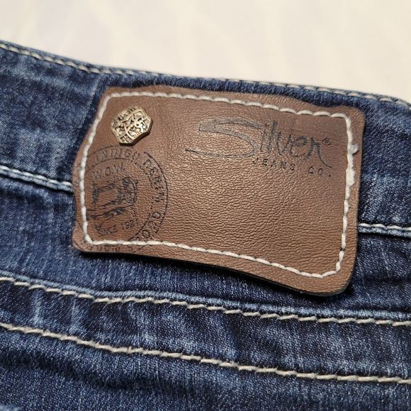 SILVER Jeans Company Tuesday Dark Blue Wash Women's Denim Jeans Pants - Picture 4 of 11